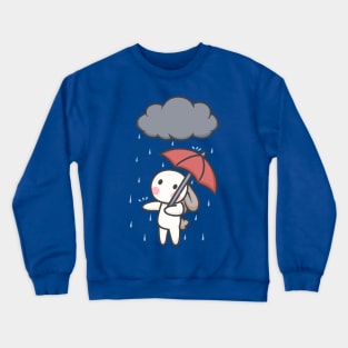 Rainy day doodle bunny Crewneck Sweatshirt